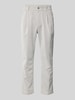 Drykorn Regular fit broek met bandplooien, model 'CHASY' Offwhite