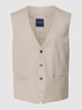 Christian Berg Men Gilet met strookzakken Beige