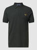 Fred Perry Poloshirt mit Label-Stitching Modell 'PLAIN' Dunkelgrün