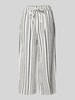 Only Spodnie materiałowe z fakturowanym wzorem model ‘THYRA’ Złamany biały