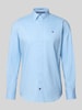 Tommy Hilfiger Regular fit zakelijk overhemd van puur katoen Bleu