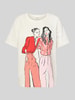s.Oliver RED LABEL Relaxed Fit T-Shirt aus reiner Baumwolle Weiss