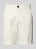 Blend Chino-Shorts aus Leinen-Mix Offwhite