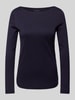 Christian Berg Woman Longsleeve mit U-Boot-Ausschnitt Dunkelblau