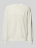 BOSS Orange Gebreide pullover met labeldetail, model 'Acircolo' Offwhite