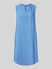 Fransa Knielanges Kleid mit Tunikakragen Modell 'Bobbi' Rauchblau