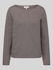 s.Oliver RED LABEL Regular Fit Pullover aus Baumwoll-Viskose-Mix Taupe Melange