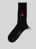 Falke Socken aus Schurwoll-Mix mit Motiv-Stitching Black