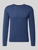Tom Tailor Regular Fit Strickpullover aus reiner Baumwolle Blau
