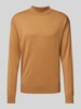 Scotch & Soda Strickpullover mit Stehkragen Modell 'CORE' Camel