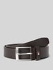 Tommy Hilfiger Leren riem met doornsluiting, model 'ADAN' Donkerbruin