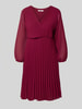 ZABAIONE Knielanges Kleid mit Plisseefalten Modell 'Im44sa' Bordeaux