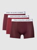 Polo Ralph Lauren Underwear Obcisłe bokserki z elastycznym paskiem z logo w zestawie 3 szt. Bordowy