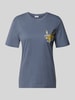 Jake*s Casual Regular Fit T-Shirt aus Baumwoll-Mix Jeansblau