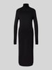 Christian Berg Woman Strickkleid aus Viskose-Mix mit Rollkragen Black