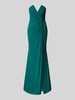 Mascara Abendkleid mit Knotendetail Dunkelgruen