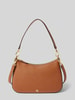 Lauren Ralph Lauren Handtasche mit Label-Applikation Modell 'DANNI' Cognac