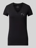 ARMANI EXCHANGE T-shirt met labelprint Zwart