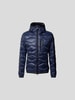 Blauer USA Daunenjacke mit Kapuze Marineblau