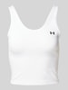 Under Armour Cropped Tanktop mit U-Boot-Ausschnitt Weiss