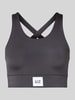 EA7 Emporio Armani Sportbeha met ronde hals Donkergrijs