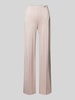 Marc Cain Regular fit stoffen broek met persplooien Roze