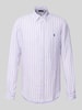 Polo Ralph Lauren Custom Fit Leinenhemd mit Button-Down-Kragen Flieder