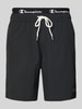 Champion Badehose mit Label-Details und Gesäßtasche Black