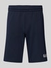 EA7 Emporio Armani Sweatshorts mit Label-Print Hellblau