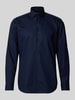 Christian Berg Men Regular fit zakelijk overhemd met kentkraag Marineblauw