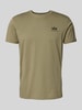 Alpha Industries T-shirt z nadrukiem z logo Oliwkowy