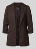 VERO MODA Regular Fit Longblazer mit Viskose-Anteil Modell 'FRIDA' Schoko
