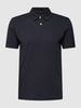 Marc O'Polo Shaped fit poloshirt met labelstitching Donkerblauw