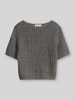 Marc O'Polo Sweter z mieszanki bawełny o kroju relaxed fit Ciemnoszary