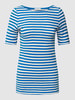 Marc O'Polo T-shirt met streepmotief Koningsblauw