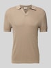 Drykorn Regular Fit Poloshirt mit V-Ausschnitt Modell 'BRAIAN' Beige