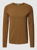 Jack & Jones Sweter z dzianiny z naszywką z logo model ‘HILL’ Camel