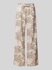FREE/QUENT Wide leg stoffen broek met tunnelkoord, model 'Lavisco' Taupe