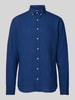 Brax Modern Fit Leinenhemd mit Button-Down-Kragen Modell 'Dirk' Marine