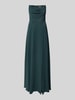 V.M. Abendkleid mit Wasserfall-Ausschnitt Dunkelgruen