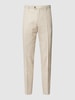 CG - Club of Gents Slim fit chino met pied-de-poule-motief, model 'Paco' Zand
