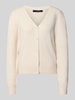 VERO MODA Regular fit gebreid jack met v-hals model 'DOFFY' Ecru