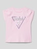 Guess T-Shirt mit Paillettenbesatz Rosa