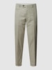 Strellson Stoffen broek met persplooien, model 'Luc' Zachtgroen