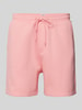 Tommy Jeans Regular fit sweatshorts met logostitching, model 'BEACH' Rosé