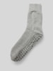 Falke Socken mit geripptem Abschluss Hellgrau