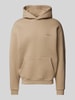 REVIEW Oversized Hoodie mit Label-Detail Taupe