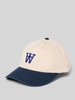Wood Wood Basecap mit Label-Stitching Offwhite