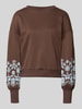 ONLY Relaxed Fit Sweatshirt aus reiner Baumwoll-Mix Modell 'BROOKE' Schoko
