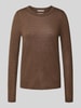 Christian Berg Woman Selection Pullover van pure wol Middenbruin gemêleerd